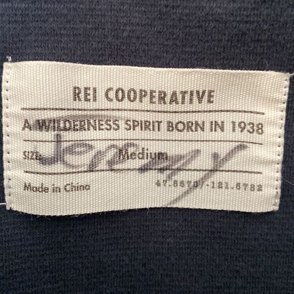 REI Cooperative Men’s Navy Snap Button Pullover Sweater Size M - Picture 3 of 4